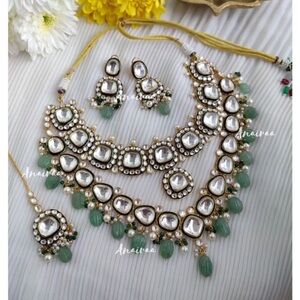 Indian Bridal Jewelry Set- Polki